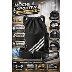 Mochila Esportiva Impermeável Grande Academia Viagem Com Compartimento Para Tênis e Bolsa