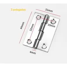 Kit 10-40 Dobradiças Aço Inox N-304 2 Polegada P/Portas Móveis de Madeira (Parafusos Não Incluídos)VENTO
