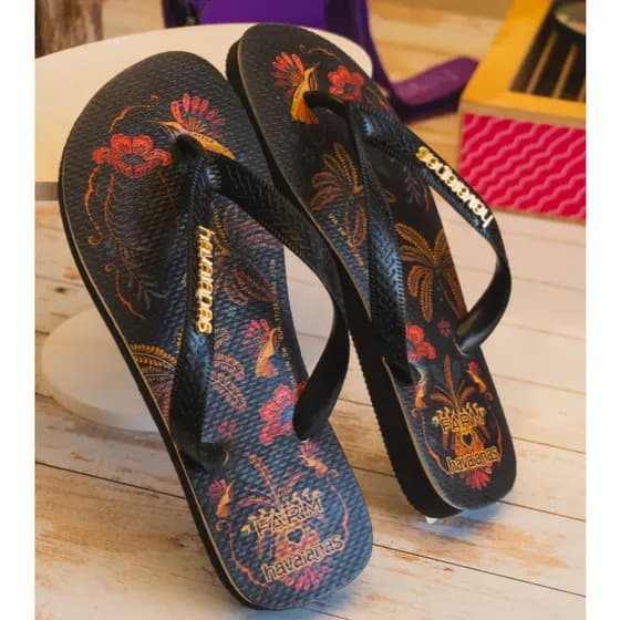 Chinelo Havaianas Farm Tropical Verão 2024 Sandália de dedo Feminina Oferta