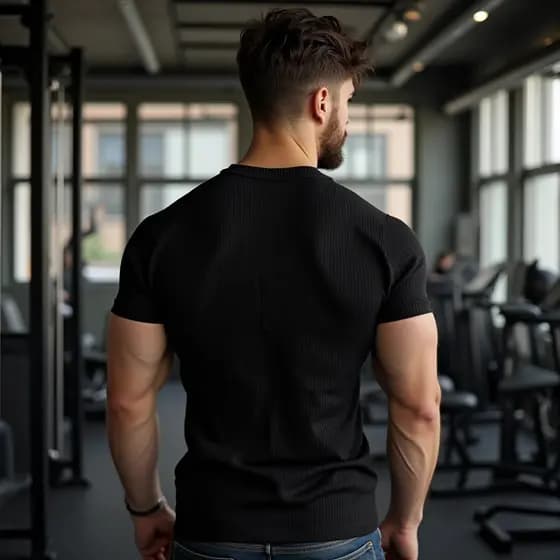 Camiseta Slim Camisa Premium Canelada Lisa Casual Estilo Americana Importada