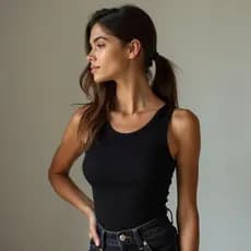 Regata Canelada Slim Americana Justa Slim Feminina