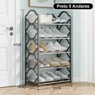 Sapateira 4 ou 5 Andares Multiuso Desmontável Organizadora Multiuso Sapatos Livros Brinquedos