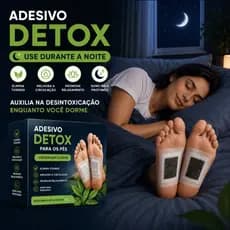 Adesivos Detox para Pés almofadas Anti Inchaço Eliminador Toxinas Impurezas Produto Natural