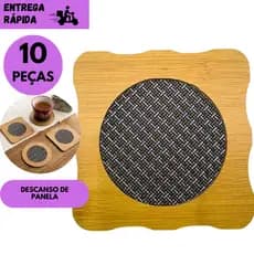 Kits 10/8 ou 5 Descanso de Panela de Madeira MDF 14,5 – Cozinha Organizada e Protegida com Estilo