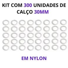 KIT COM 300 UNIDADES DE CALÇOS DE 30MM