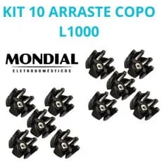 KIT COM 10 ARRASTE COPO L1000 MONDIAL