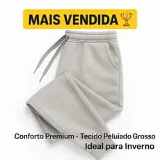 Calça Moletom Básica Barata Unissex Tecido Peluciada Grosso Ideal Para Inverno e Para o Frio