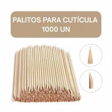 Kit 1000 Palitos de Bambu para Cutícula Manicure Pedicure