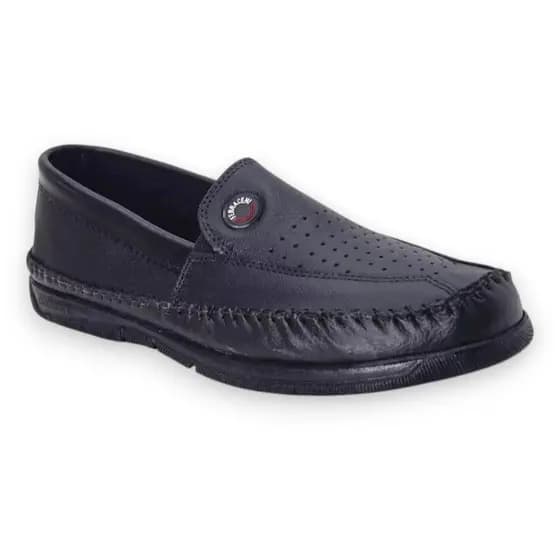 Sapato Mocassim Masculino Casual e Trabalho Confortável Couro Sintético Leve Solado Emborrachado Antiderrapante Dia a Di