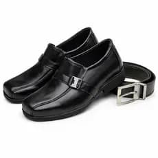 Sapato Social Infantil Masculino para Casamento + Cinto Social Infantil Ajustável