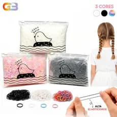 500 Peças Bolsa Elástico De Cabelo Feminino Descartável Multicolorido