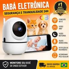 Câmera wi-fi Sem Fio HD 360 Babá Eletrônica Segurança ptz com microfone e áudio conecta celular P04