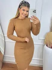 Vestido Manga Longa em Modal Moda Feminina