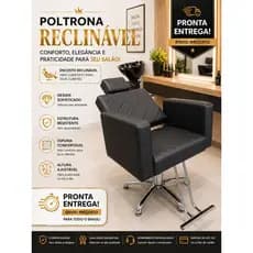 Poltrona Cadeira Reclinável Evidence Para Salão de Beleza, Barbearia e Maquiagem.