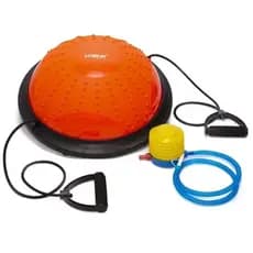 Meia Bola de Equilíbrio 46cm com Elásticos e Bomba de Ar – LiveUp Sports