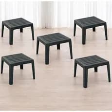 Kit 5 Mesas de Apoio Anadia Praia/Piscina/Jardim/Varanda/Escritório