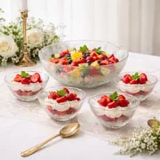 Conjunto Bowls Rose Rio Glass 7 Peças