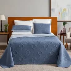 Kit Colcha Queen Cama Box Cobre Leito Dupla Face Decoração Quarto Moderno Premium Oferta Varias Cor