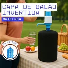 Capa Protetora de Galão Invertida Matelada para Bombona Galão Agua 20 E 10 Litros Escritório Oferta