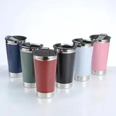Kit 1-3 Copos Térmicos 473ml com Tampa e Abridor para Cerveja em Cores Sortidas（Sem caixa）