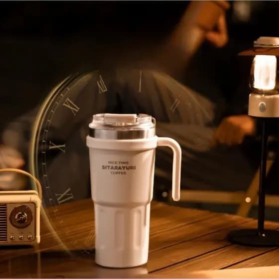 Sitarayuri Copo Térmico De Café A Vácuo De Aço Inoxidável 600ML