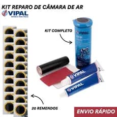 Kit Reparo Camara de Ar Remendo Pneu Bike Moto Bicicleta Vipal EV-01 20 Remendos 30mm