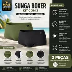 Kit 2 Sungas Boxer Masculinas