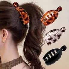 1/2/4/6unidades Presilha de cabelo pequena moda, em formato de banana, ideal para rabo de cavalo