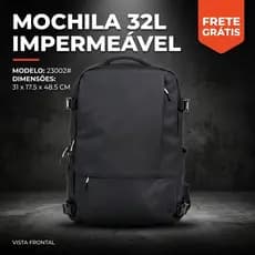 Mochila Masculina Tática 32L Impermeável Reforçada Para Notebook Viagem Trabalho Acampamento