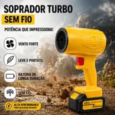 Soprador Turbo Sem Fio 48V Portátil Alta Potência Limpeza Jardim Carro Poeira