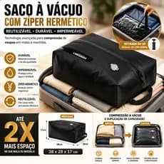 Organizador De Mala Saco De Compressão Rápida A Vácuo 18L Bolsa Hermética Impermeável Para Viagem