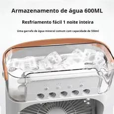 Mini ar condicionado umidificador ventilador portátil USB Led quarto mesa armazenamento de água
