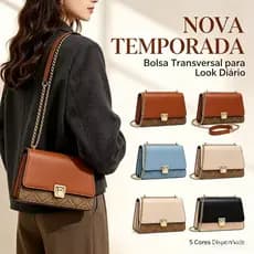 Bolsa Feminina Pequena Corrente  Transversal ou Ombro Modelo Casual para Trabalho e Passeio