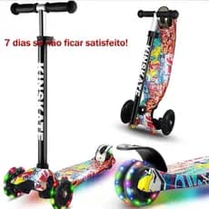 Patinete Infantil 4 Rodas - Rodas Largas 5cm - Ajuste 4 Níveis Scooter Crianças