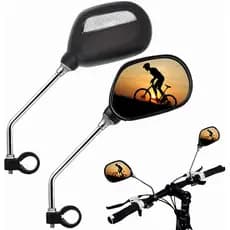 Kit 2 Retrovisores Espelho Articulado Bike com Refletor Regulável Universal Guidão Ciclismo