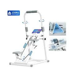 Máquina de Escalada Simulador Caminhada Estepper Doméstico até 150kg 3 Níveis Dobrável