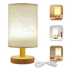 Lâmpada De Mesa De Madeira Moderna Alimentada Por USB Luz De Noite Para Iluminação Do Quarto abajur