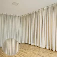 Cortina Gaze de Linho 7,00X2,50 e Blackout 70% 3,50X2,50 Trilho Duplo Max