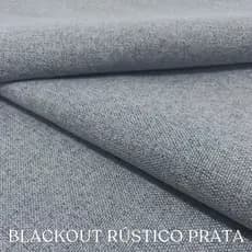 Kit Cortina para Trilho Suiço Blackout 100% Rustico Prata Conforme Descrição