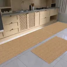 Kit de Passadeira Cozinha 3 peças 1,50x0,45 - 1 Passadeira e 2 Capachos