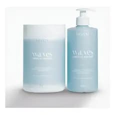 Kit Creme de Pentear 1kg e Waves 500ml Hidratação Capilar Cachos Nutrição Finalizador Antifrizz