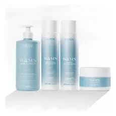 Kit Linha Waves Completa Cabelos Cacheados e Ondulados Definição Hidratação Tratamento Completo