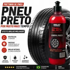 Pretinho Para Pneu Automotivo Concentrado 500ml - Revitaliza - Brilho - Proteção - Não sai com água