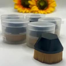 Pincel Maquiagem Profissional Reto: Base Líquida, Corretivo, Contorno, Estojo Viagem