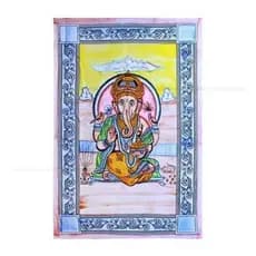 Painel Em Tecido Com Imagem De Ganesha 2,10 X 140 M