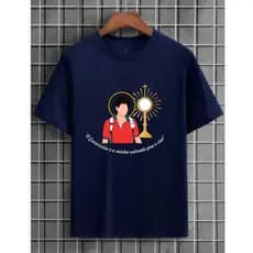 Camiseta Católica Beato Carlo Acutis 100% Algodão Premium
