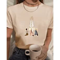 T-Shirt Nossa Senhora de Fátima 100% Algodão