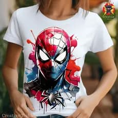 Camisa Estampada Homem-Aranha: Blusas Femininas, Masculinas e Camiseta Infanti. Estampas Exclusivas!