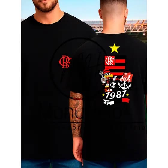 Camiseta Futebol  Flamenguistas Estilosa Algodão P ao GG Blusa de Time Envio Imediato!