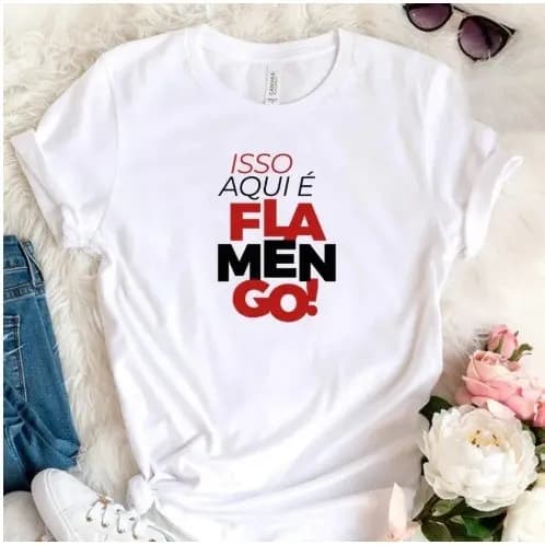 Camiseta T shirt Mengao - Camisa Feminina Time Futebol P AO GG